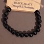 Power Bracelet Black Agate | Protection, thumbnail 2 of 4