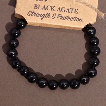 Power Bracelet Black Agate | Protection, 2 of 4