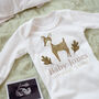 Personalised Woodland Baby Announcement Vest, thumbnail 1 of 3