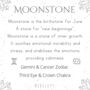 Moonstone June Birthstone Moon Necklace, thumbnail 6 of 11