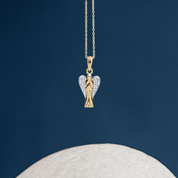 Small 9ct Gold Guardian Angel Necklace, 2 of 11