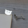 Personalised Cat Cufflinks In Sterling Silver, thumbnail 3 of 4