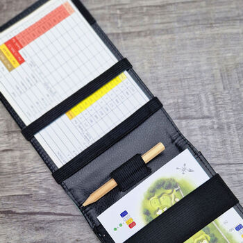 Personalised Golf Scorecard And Yardage Book Holder, 10 of 12