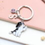 Personalised English Springer Spaniel Keyring Dog Lover Gift, thumbnail 3 of 11