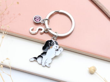 Personalised English Springer Spaniel Keyring Dog Lover Gift, 3 of 11