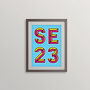 Se23 London Postcode Neon Typography Print, thumbnail 3 of 4