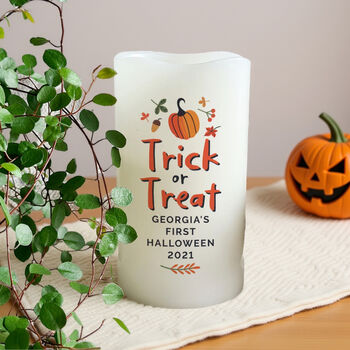 Personalised Trick Or Treat LED Candle, 3 of 6