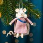 Queen Mouse Felt Hanging Decoration, thumbnail 1 of 4