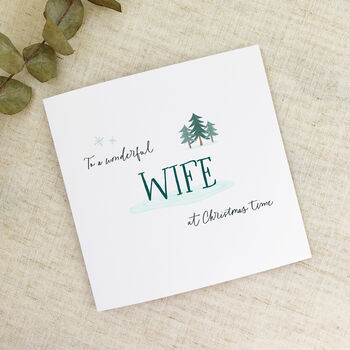 Personalised Christmas Tree Husband Card, 4 of 4