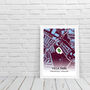 Aston Villa Football Gift Villa Park Stadium Art Map Print A3, thumbnail 3 of 4