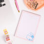 Cute Pink Milk Lined A6 Memo Notepad, thumbnail 1 of 4