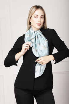 Birds Large Square Silk Scarf, 7 of 10