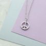 Peace Symbol Necklace, thumbnail 1 of 8