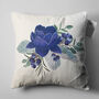 Blue Lotus Flower Cushion Cover With Blue And White, thumbnail 5 of 7