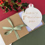 Personalised First Christmas Bauble Decoration, thumbnail 5 of 7