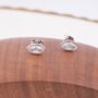 Sterling Silver White Topaz Marquise Stud Earrings, thumbnail 7 of 12