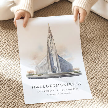 Iceland Reykjavík Travel Print Of The Hallgrímskirkja Church, 3 of 7