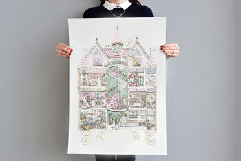 Personalised Fairytale Princess Palace Poster Print, 7 of 9