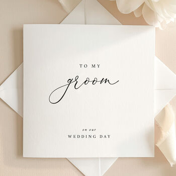 Luxury Wedding Day Card To My Bride, Groom With Wax Seal, 8 of 12