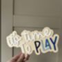 Wooden Play Sign Children’s Bedroom Playroom Decor Montessori Pretend Play Accessory, thumbnail 4 of 5