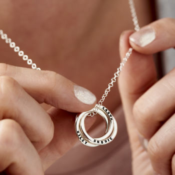 Personalised Russian Ring Necklace