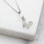 18ct White Gold And Diamond Set Butterfly Necklace, thumbnail 1 of 3