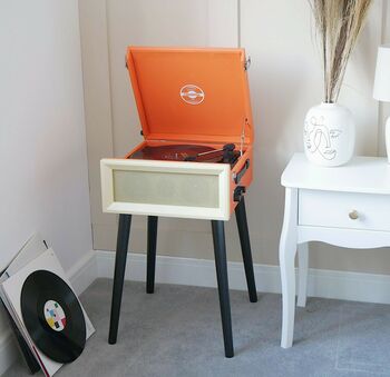 Retro Style Record Player On Legs, 6 of 10