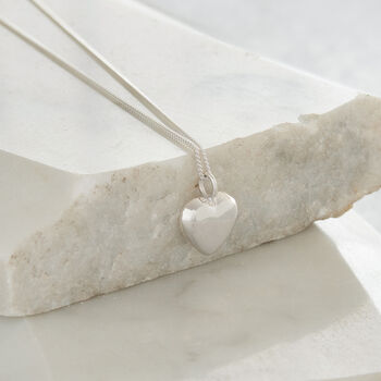 Heart Pendant Necklace Sterling Silver, 2 of 7