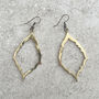 Fair Trade Handmade Minimalist Brass Metalwork Earrings, thumbnail 4 of 12
