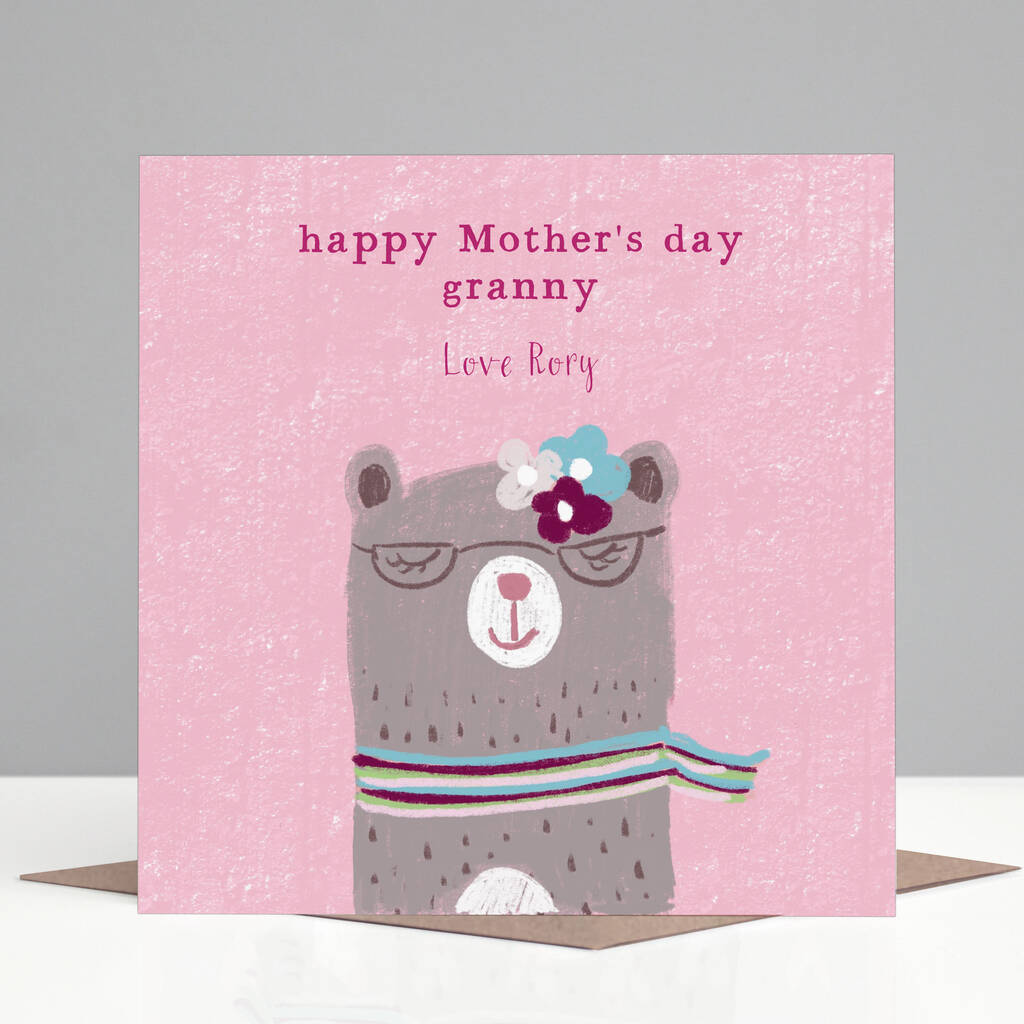 Personalised Granny Mothers Day Card By Molly Moo Designs