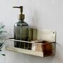 Smoke Grey Glass Bottle With Brass Pump Various Sizes, thumbnail 3 of 4