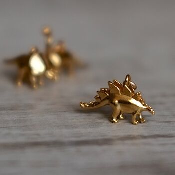 Gold Plated Dinosaur Charm Necklace, 4 of 11