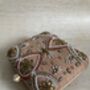 Bronze Embroidered Square Handcrafted Clutch Bag, thumbnail 2 of 7