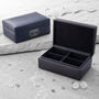 Personalised Leather And Sterling Silver Cufflink Box, thumbnail 1 of 7