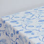 Eight Seater Tablecloth, Blue And White, thumbnail 4 of 12