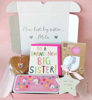 New Big Sister Sibling Unicorn Gift Set, 2 of 11