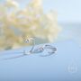 Sterling Silver Minimalist Ball Huggie Hoop Threader Earrings, thumbnail 5 of 12