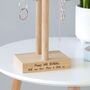 Personalised Light Oak Jewellery Stand Various Sizes, thumbnail 6 of 12