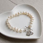 Personalised Token Heart Pearl Bracelet, thumbnail 2 of 6