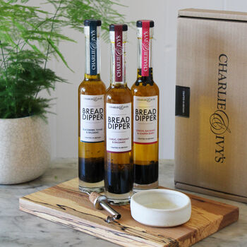 Artisan Balsamic Dipping Oils Set With Bowl And Board, 3 of 4