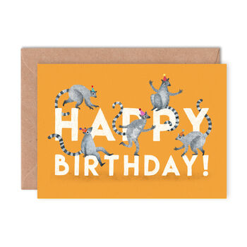 Happy Birthday Lemur Card, 2 of 2