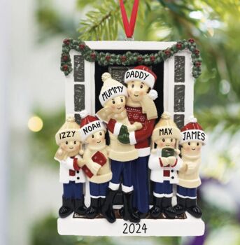 Personalised Winter Family Decoration, 2 of 4