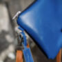 Royal Blue And Tan Leather Cross Body Bag, thumbnail 3 of 3