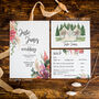 Watercolour Tipi And Wild Flowers Wedding RSVP, thumbnail 3 of 3