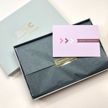 Pink And Burgundy Stationery Box, 9 of 11