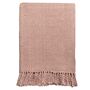 Powder Pink 100% Cotton Throw, thumbnail 2 of 3