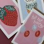 Sweet Strawberry Birthday Greeting Card, thumbnail 2 of 2
