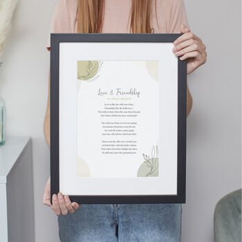 Contemporary Floral Personalised Favourite Poem Print, 5 of 6