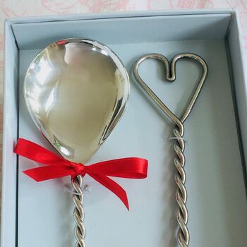 Large Heart Salad Servers ~ Boxed, 2 of 4