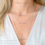 Contemporary Letter Sterling Silver Necklace Set, thumbnail 4 of 5